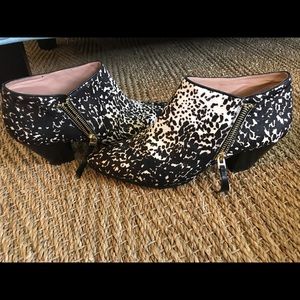Vince Camuto signature calf hair ankle booties